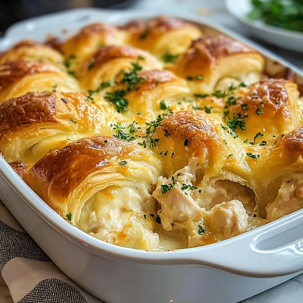 Cheesy Chicken Crescent Bake