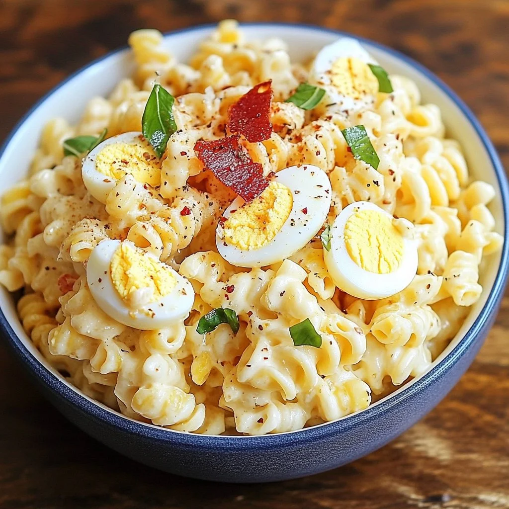Creamy Deviled Egg Pasta