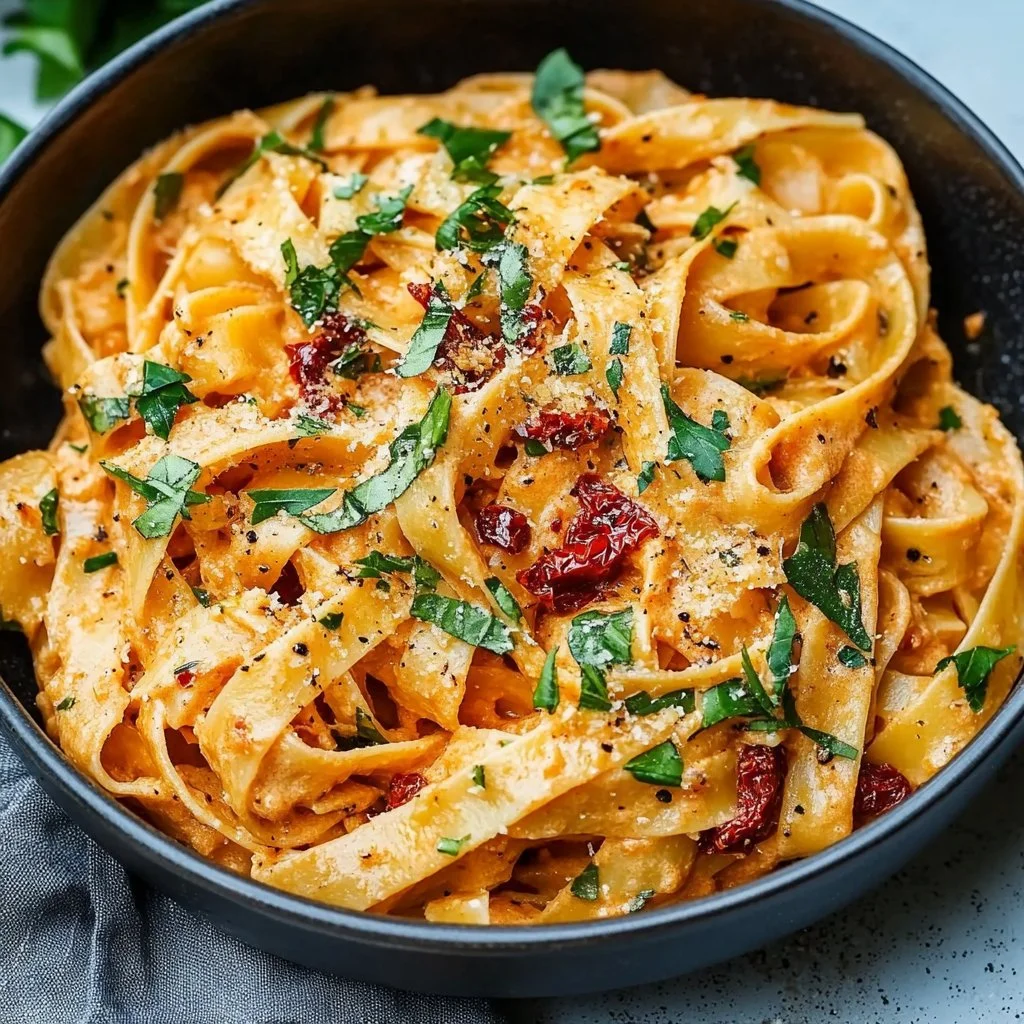 Creamy Vegan Sun-Dried Tomato Pasta