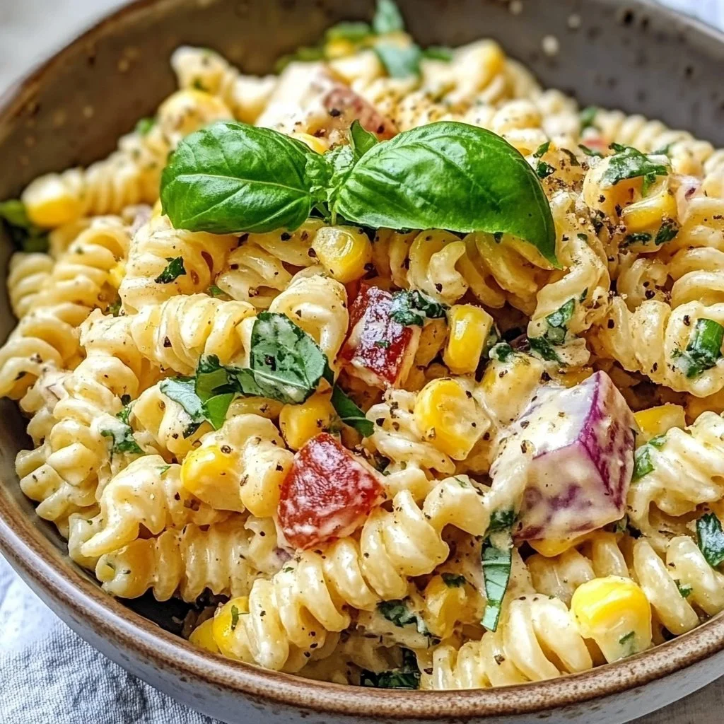 Juicy Street Corn Pasta Salad