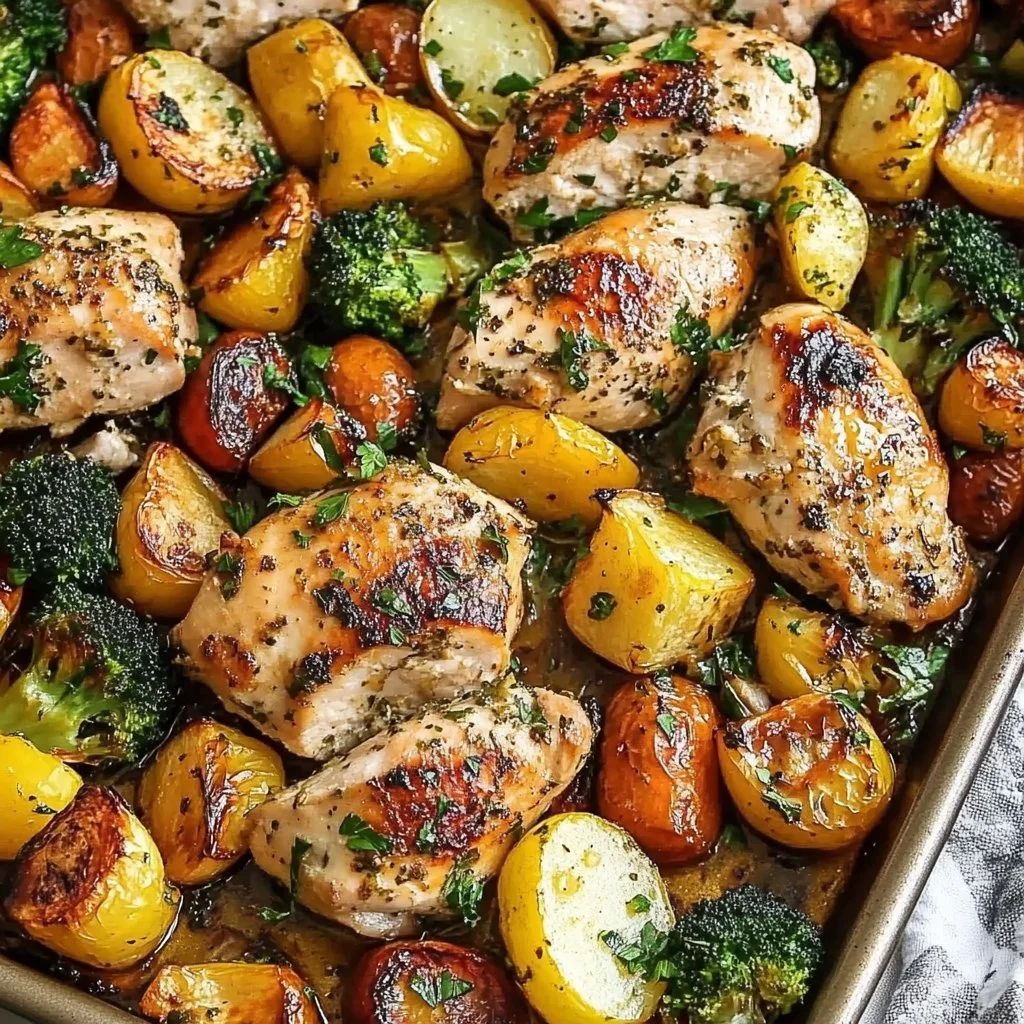 Sheet Pan Garlic Butter Chicken and Veggies
