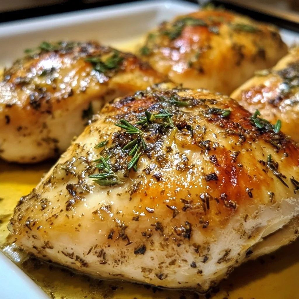 Garlic Herb Butter Baked Chicken Breast