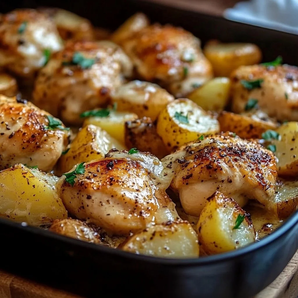 Garlic Parmesan Chicken and Potatoes