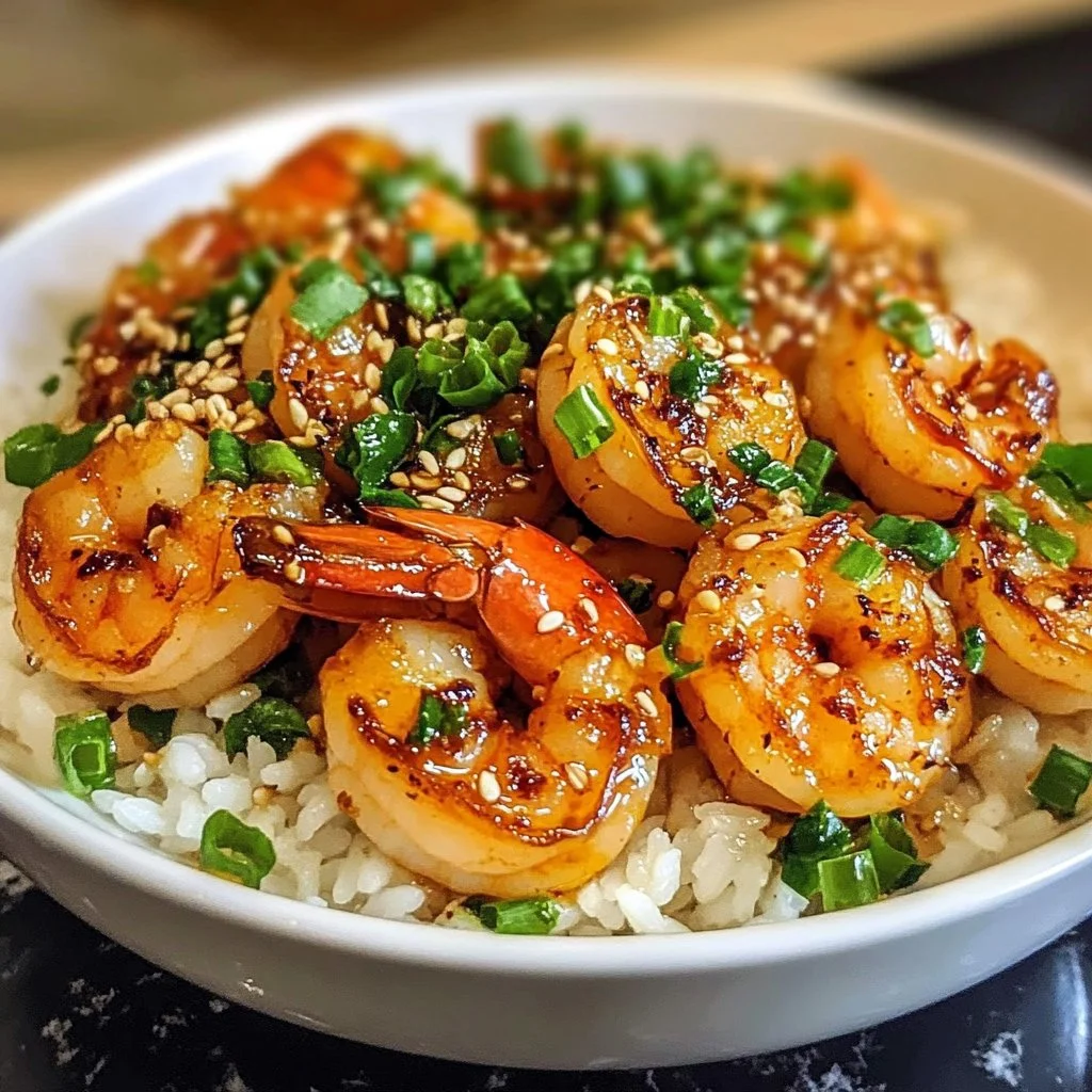 Honey Garlic Shrimp Bowls