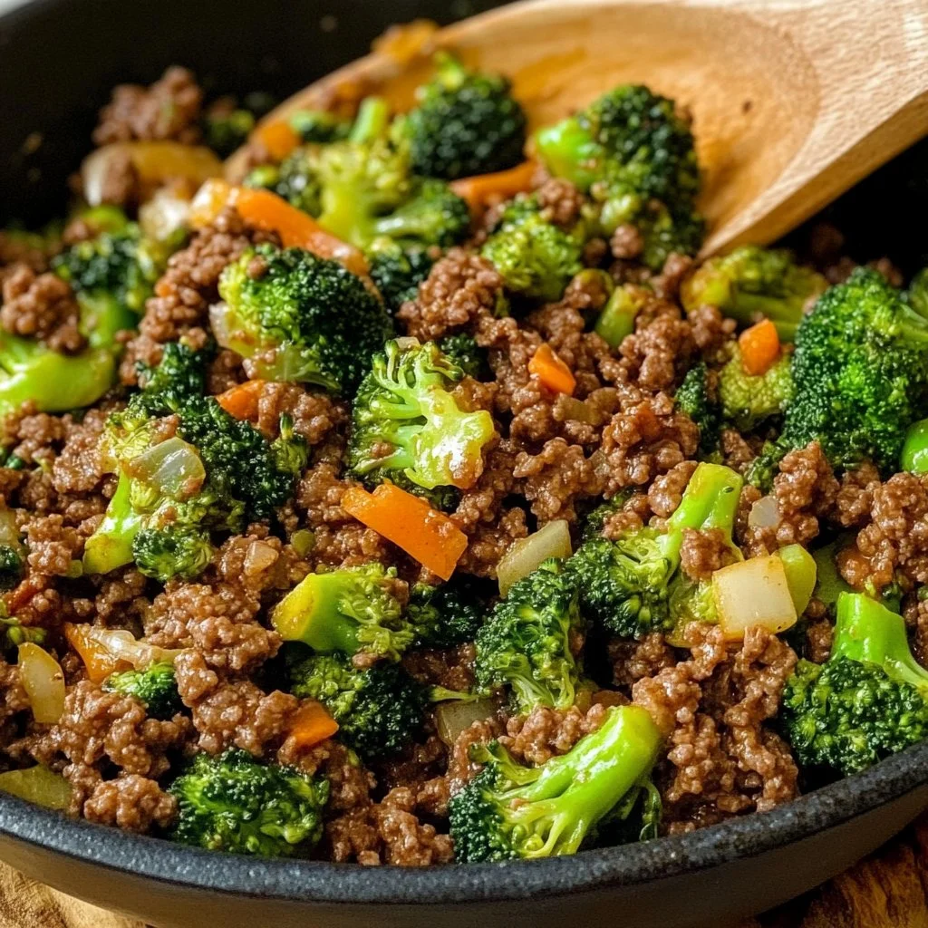 Ground Beef and Broccoli
