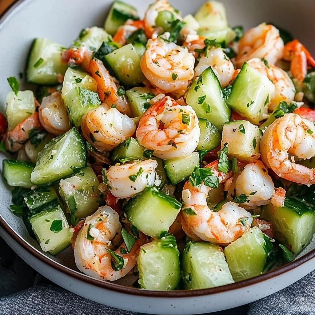 Healthy Cucumber Shrimp Salad