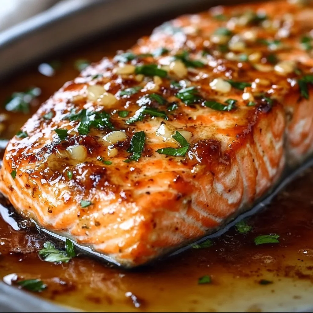 Honey Garlic Baked Salmon
