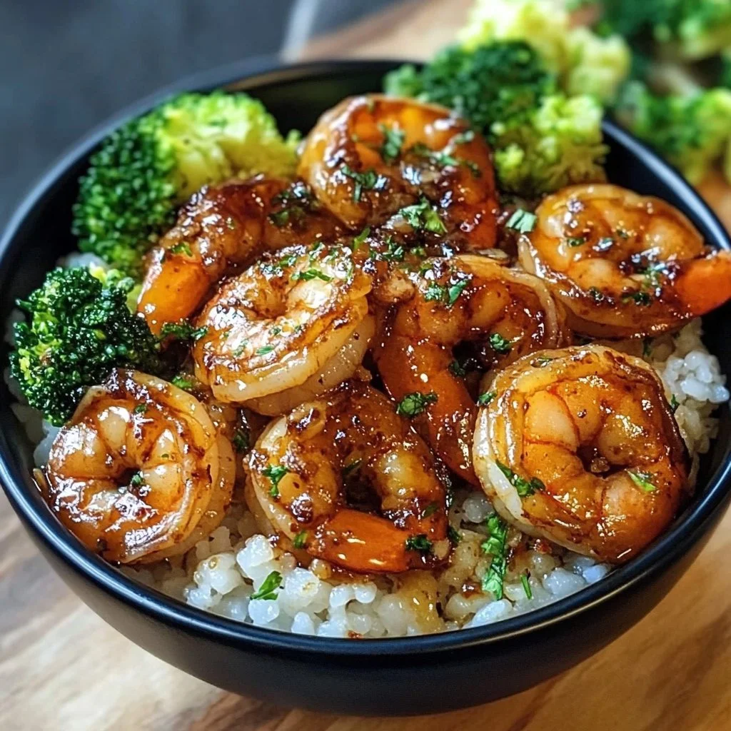 Honey Garlic Shrimp Bowls