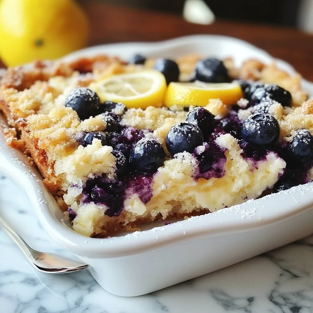 Lemon Blueberry Cheesecake Dump Cake