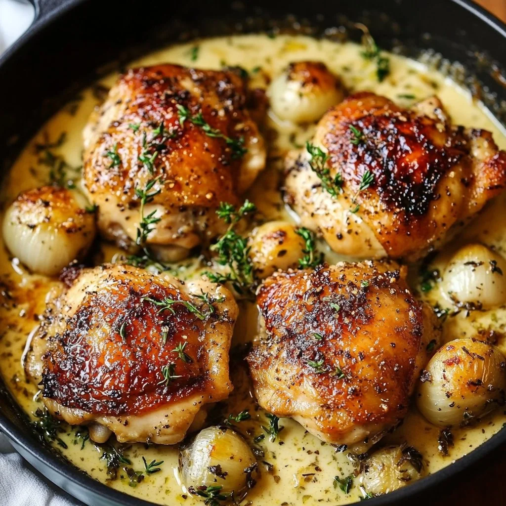 Creamy Garlic Chicken Thighs (Restaurant-Style, 30 Minutes)
