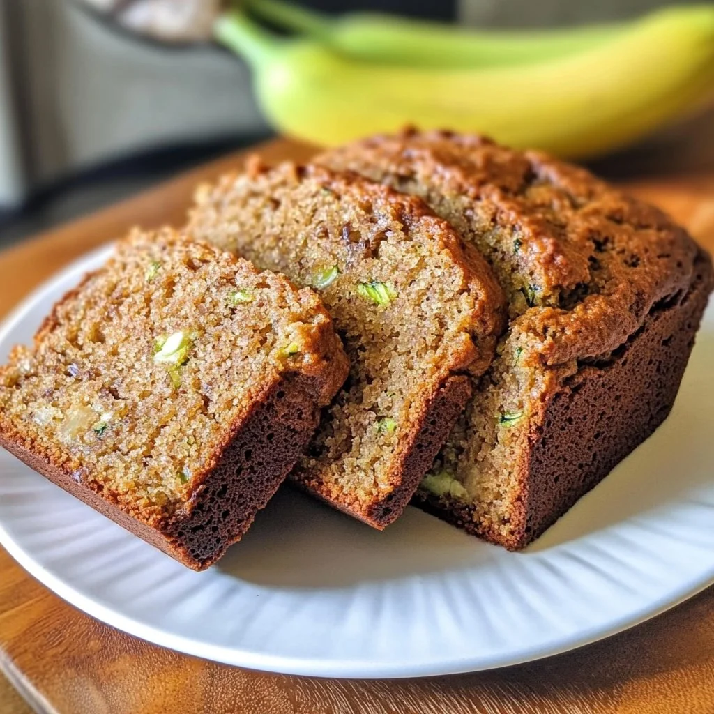 Moist Zucchini Banana Bread