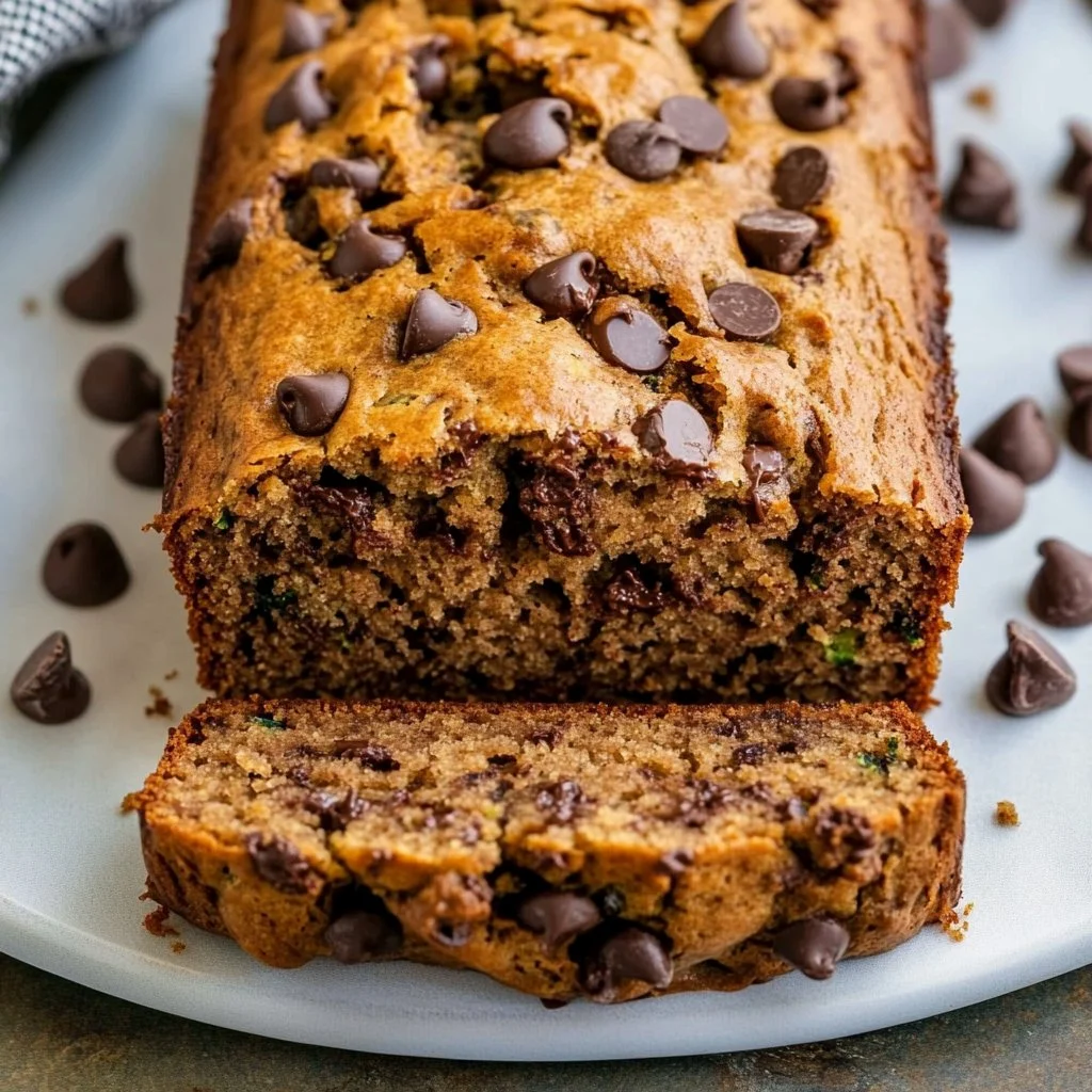Peanut Butter Chocolate Chip Zucchini Bread