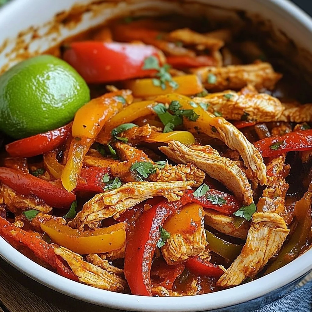 Easy Crockpot Chicken Fajitas