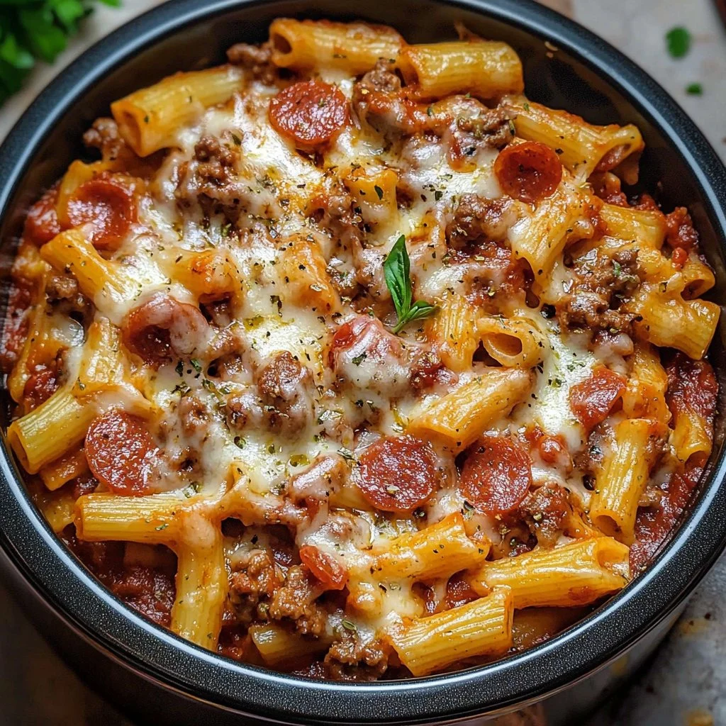 Crockpot Pizza Pasta