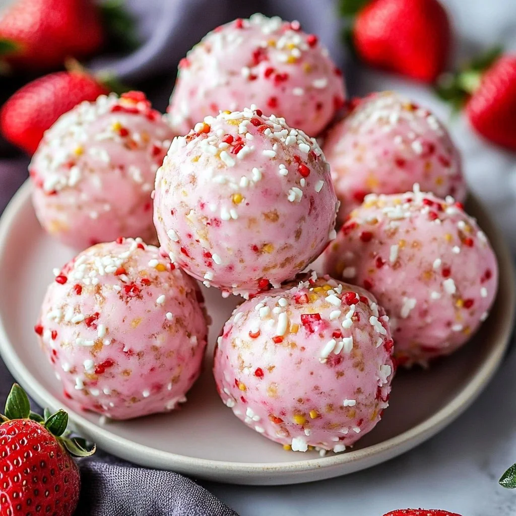 Strawberry Cheesecake Protein Balls