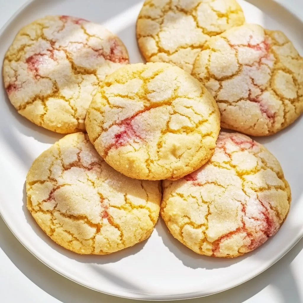 Strawberry Lemonade Cake Mix Cookies