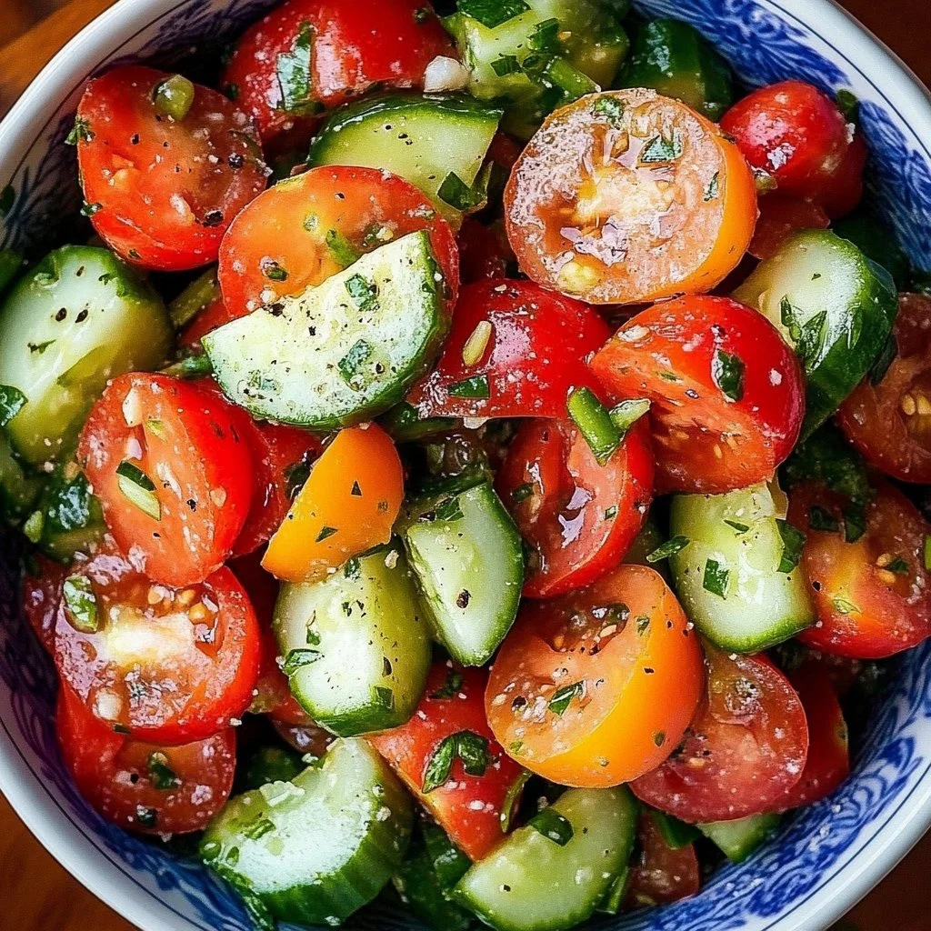Summer Tomato and Cucumber Salad