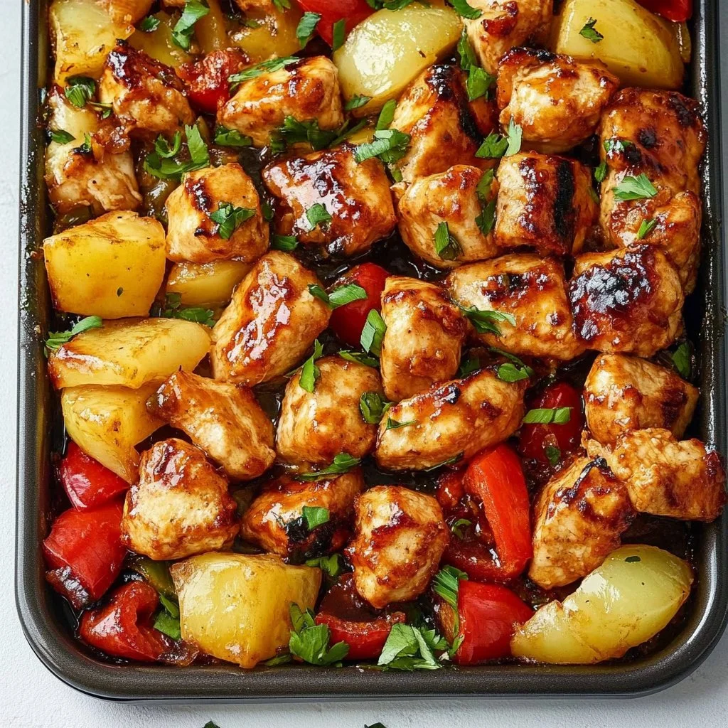 Hawaiian Chicken Sheet Pan