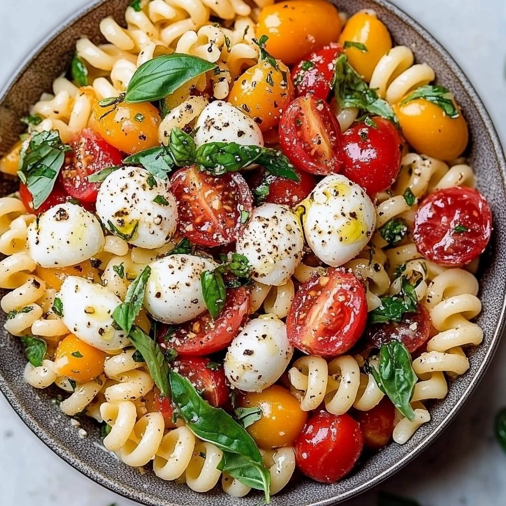 Colorful Caprese Pasta Salad