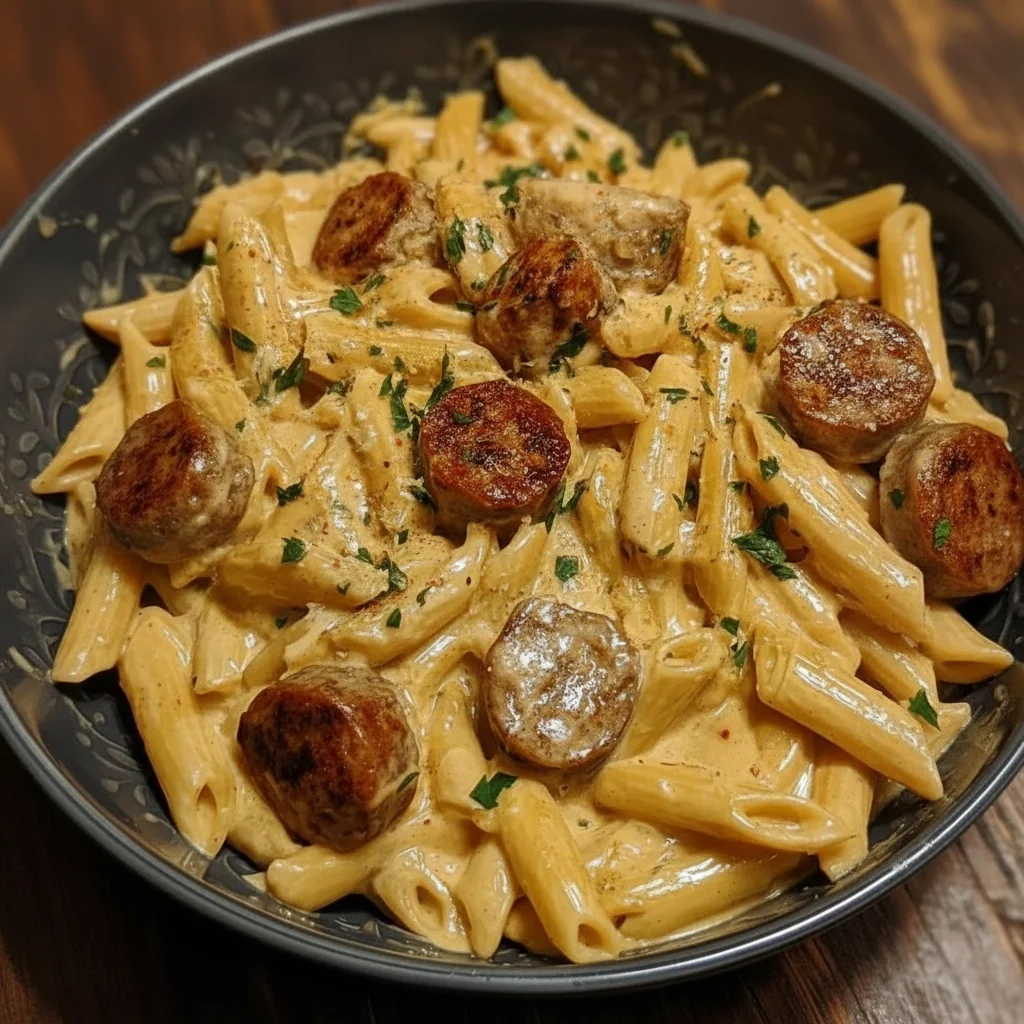 Creamy Bold Smoky Cajun Garlic Butter Sausage Pasta