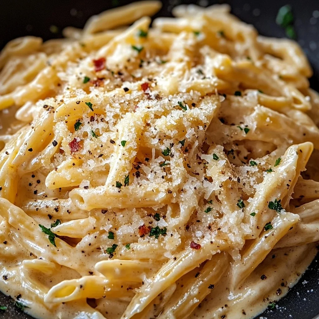 One Pot Creamy Garlic Pasta