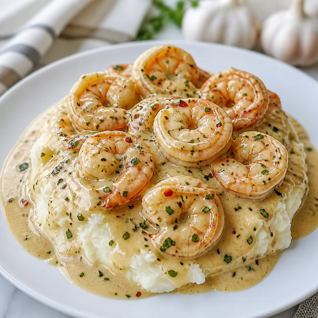 Creamy Garlic Shrimp Potatoes