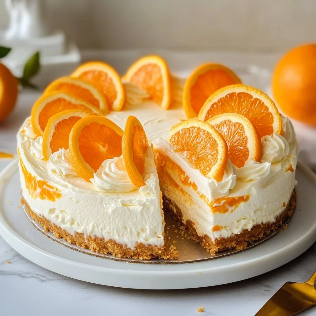 No-Bake Orange Creamsicle Cheesecake