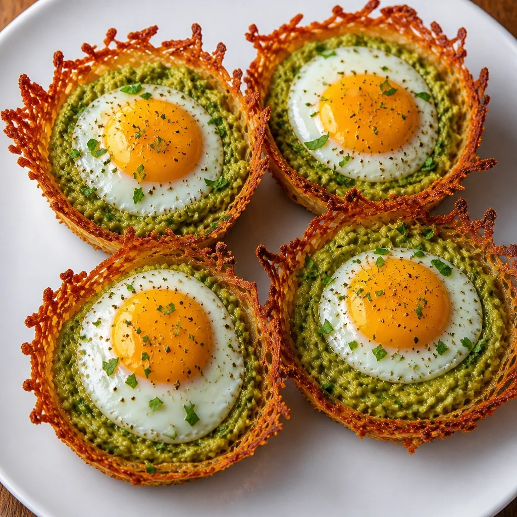 Crispy Hash Brown Avocado Egg Cups