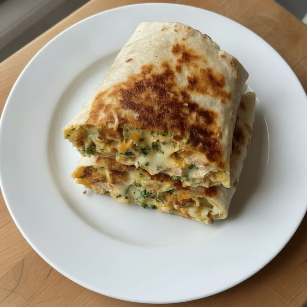Cheesy Garlic Chicken Wraps