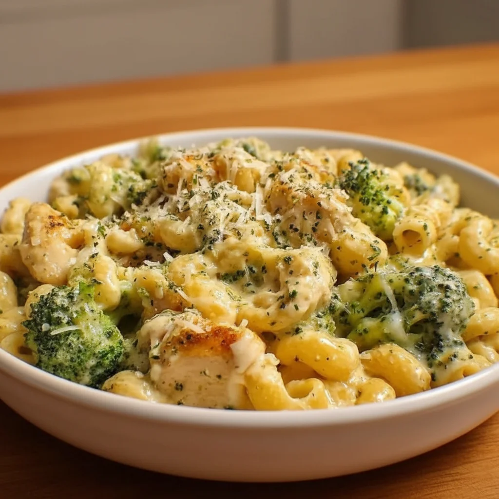 Crockpot Chicken and Broccoli Mac and Cheese