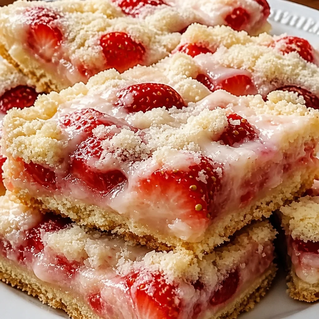 Decadent Strawberry Shortcake Bars