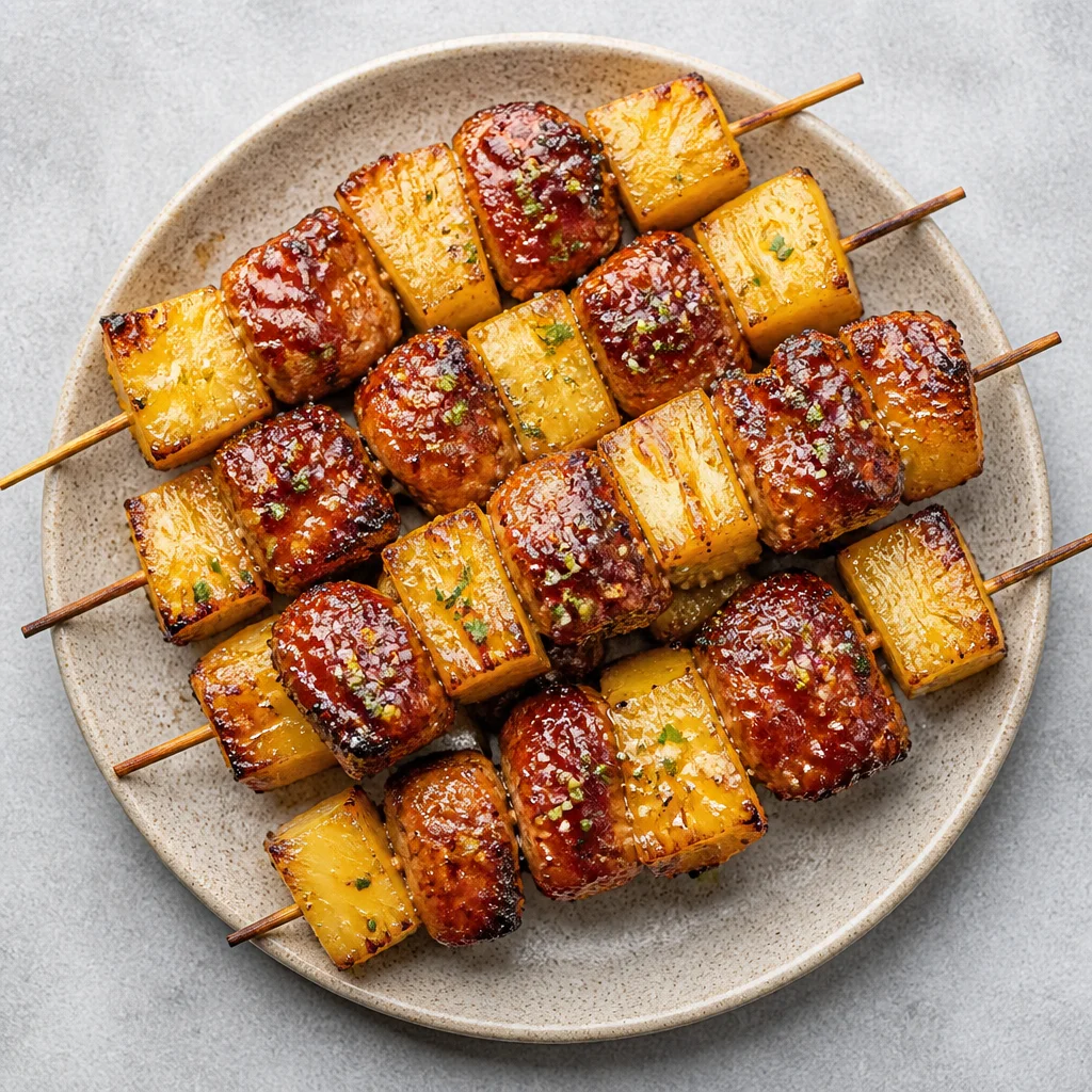 Hawaiian Teriyaki Chicken Kabobs