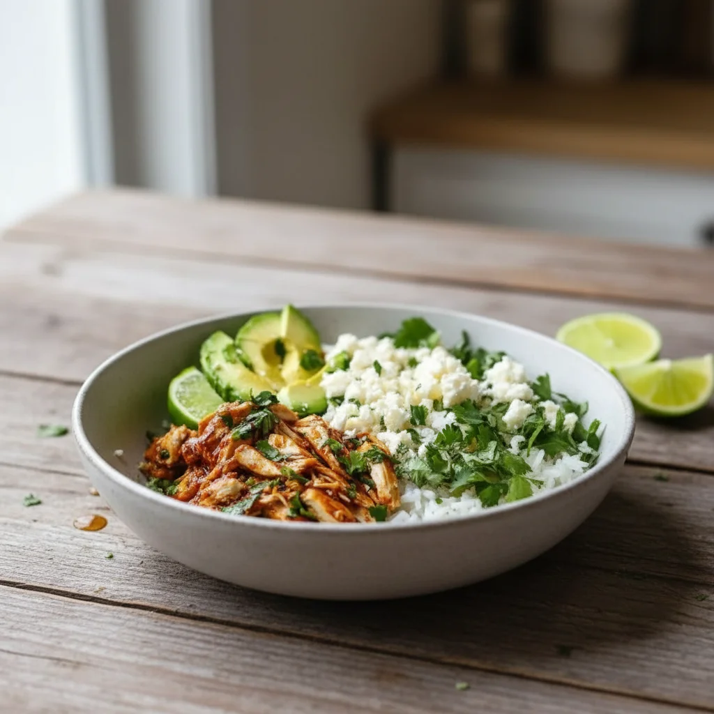 Honey Lime Chicken and Avocado Rice Bowl