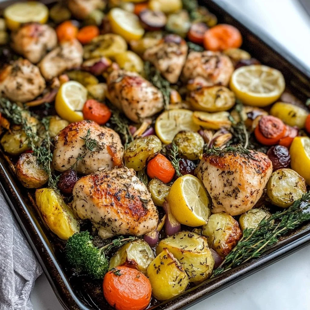 Sheet Pan Lemon Herb Chicken and Vegetables