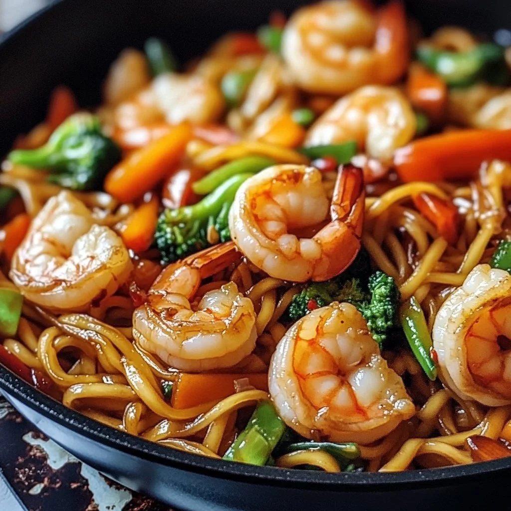 High-Protein One-Pan Shrimp Stir Fry with Noodles