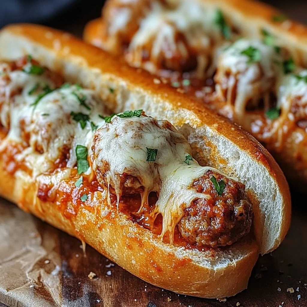 Cheesy Meatball Subs