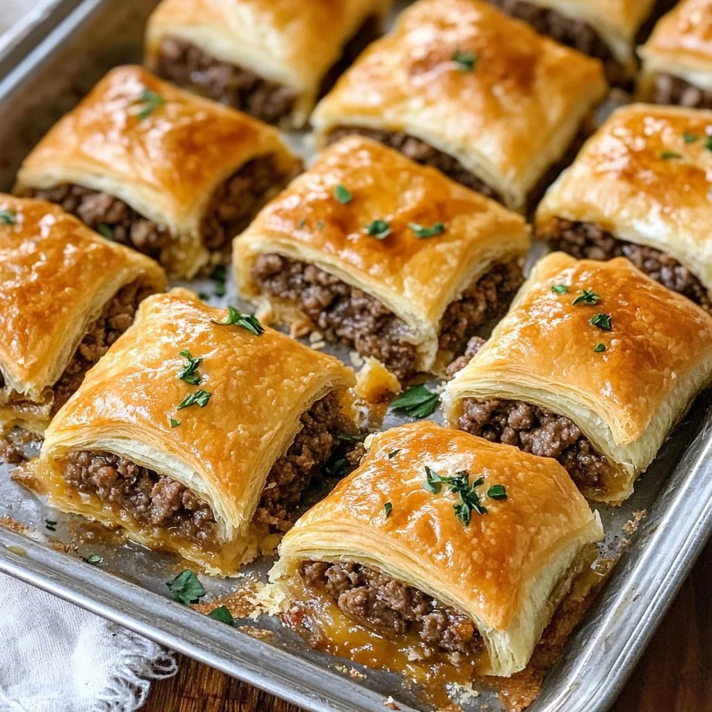 Oven Baked 4-Ingredient Beef Crescent Squares
