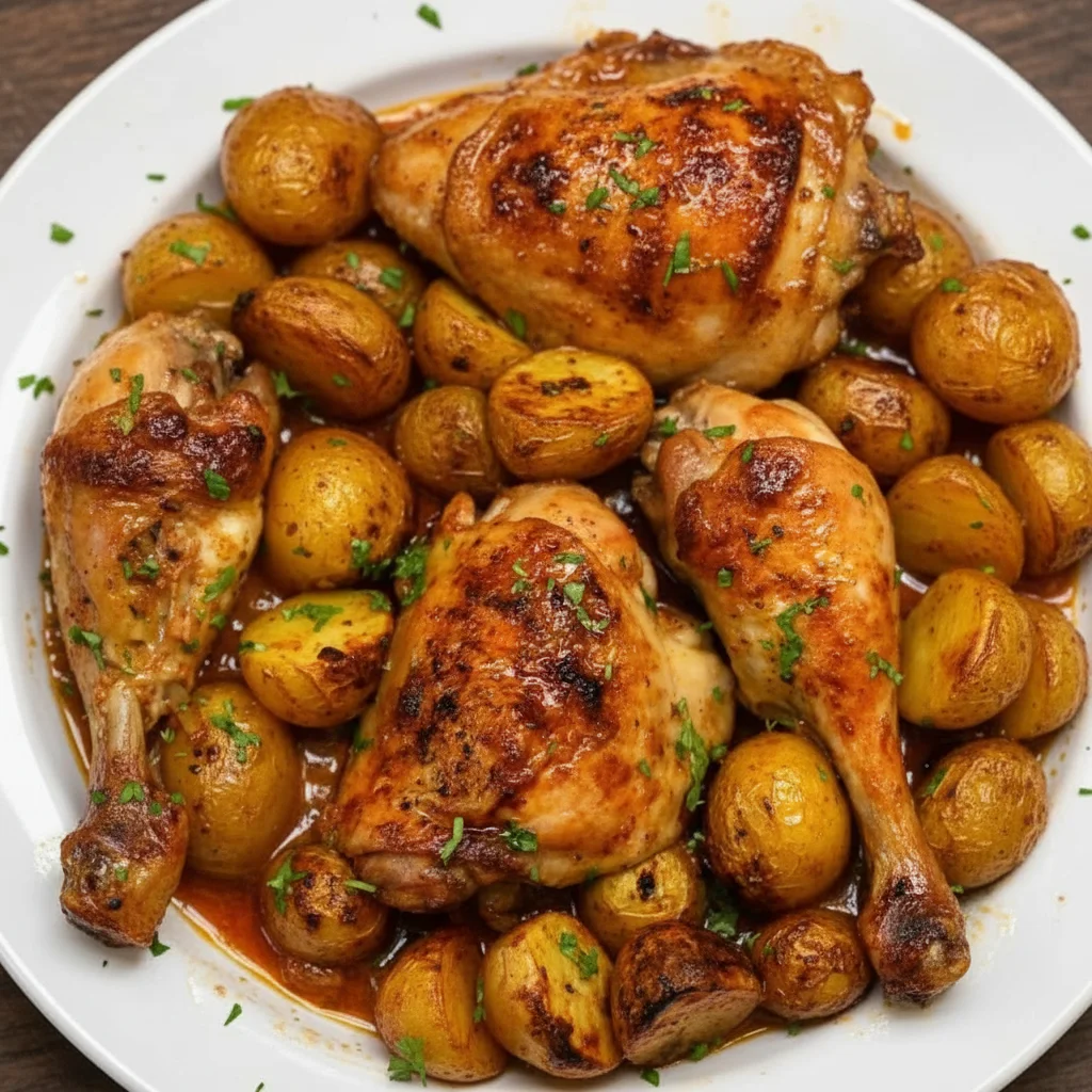 Crispy One-Pan Chicken Potatoes