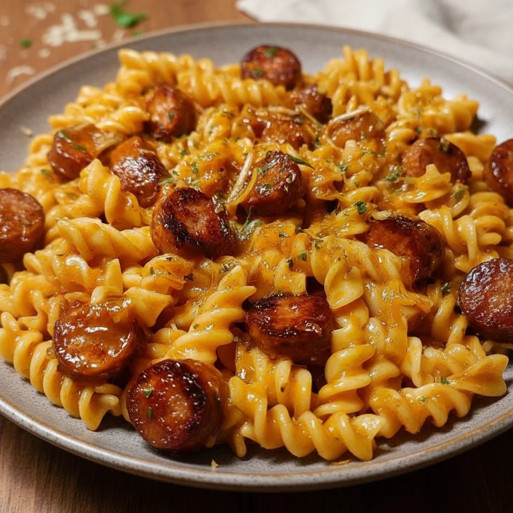 Honey BBQ Sausage Pasta